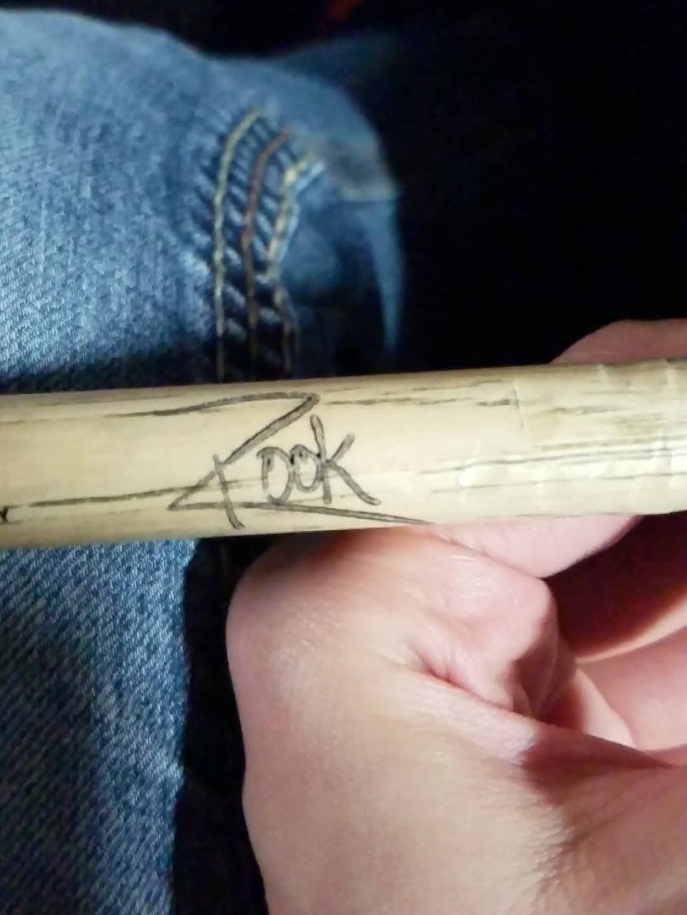 Super rare Rook JP Cappelletty drum stick (mgk's drummer) used at the concert